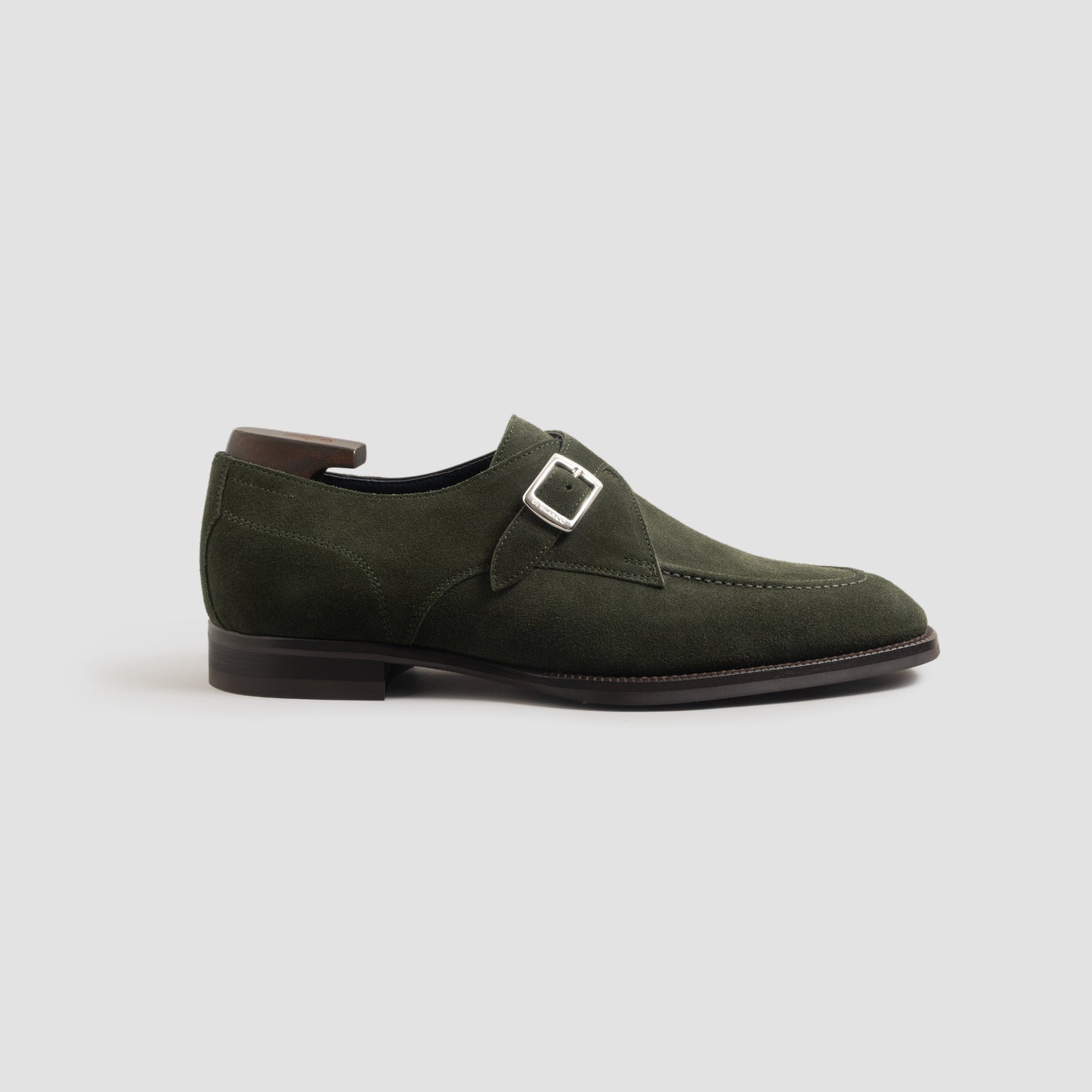Cremona Suede Grass Men's Single Monk Strap