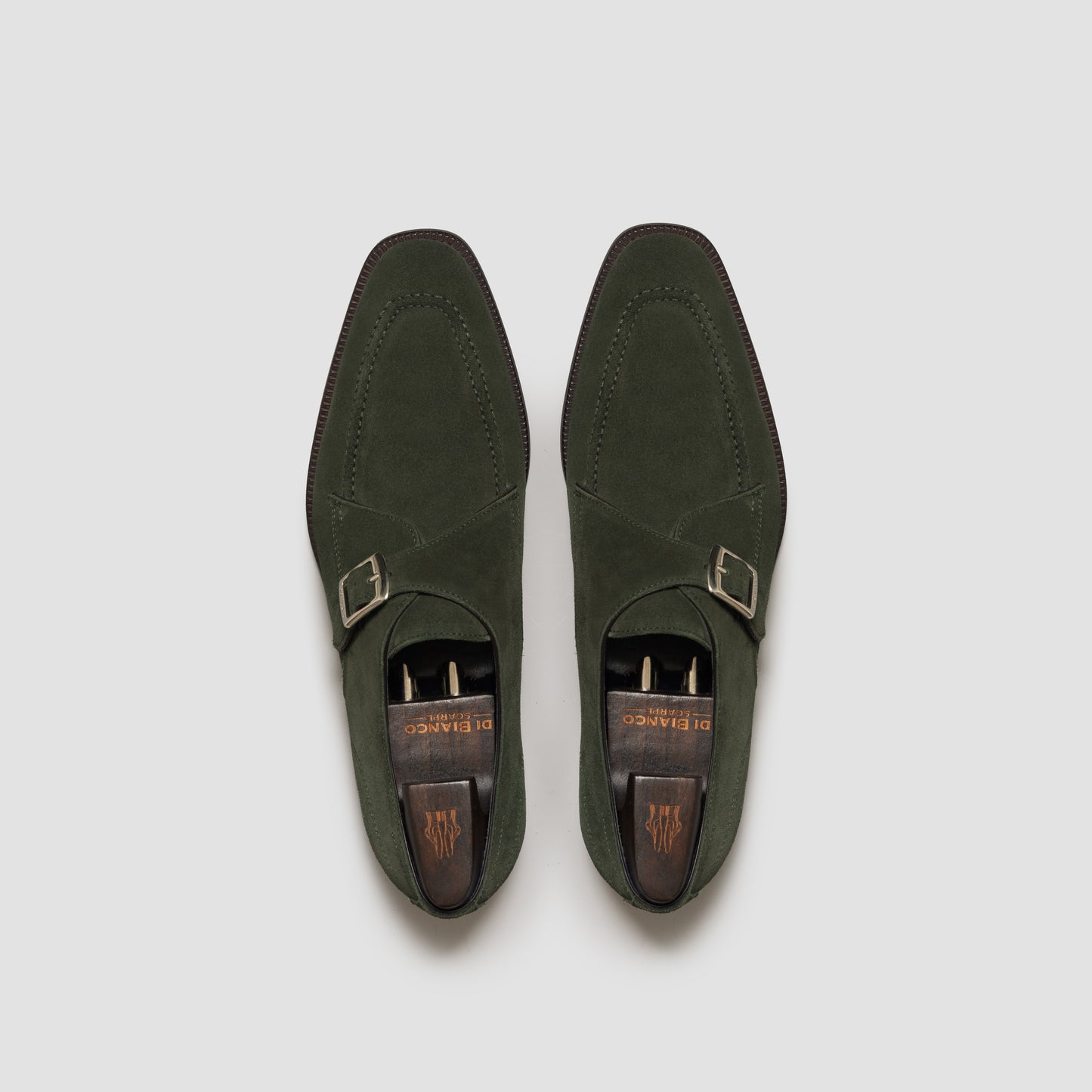 Cremona Suede Grass Men's Single Monk Strap