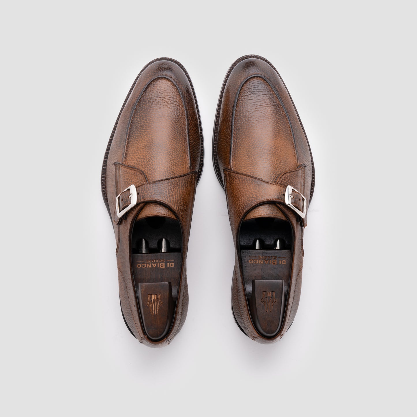 Gavello Unlined Cervo Havana Monk Strap