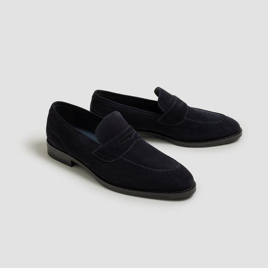 Aviano Suede Navy (Unlined) Men's Loafer