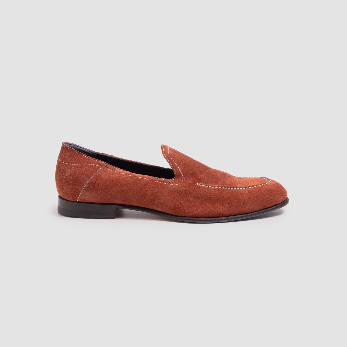 Men's Italian Loafer, suede rust, Di Bianco