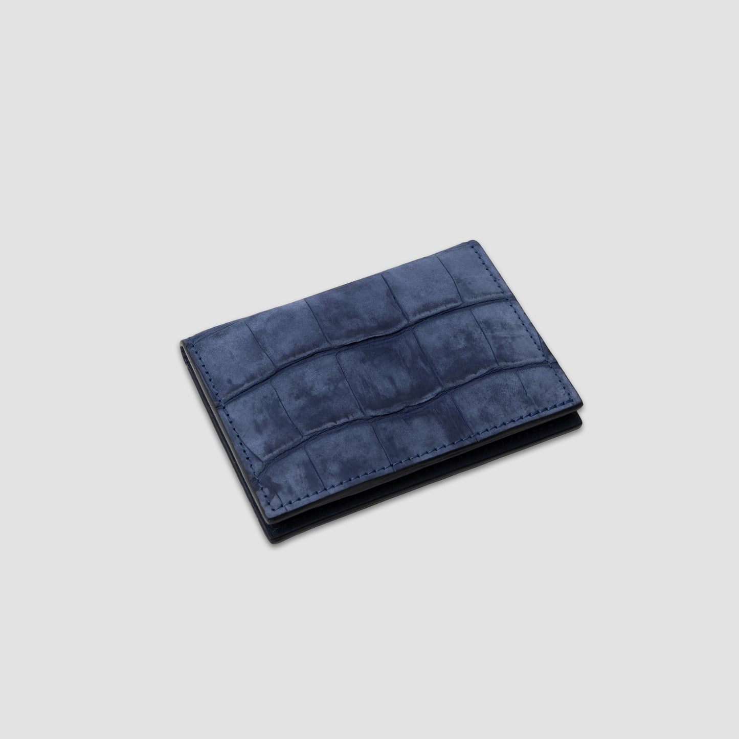 Men's Alligator Wallet Nabuk Navy