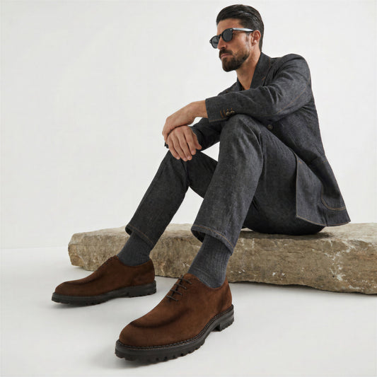 Marche RS Suede Smoked Chestnut Wholecut Oxford