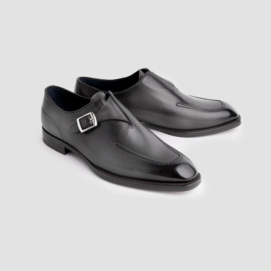 Mantova Calfskin Antracite Men's Monk Strap
