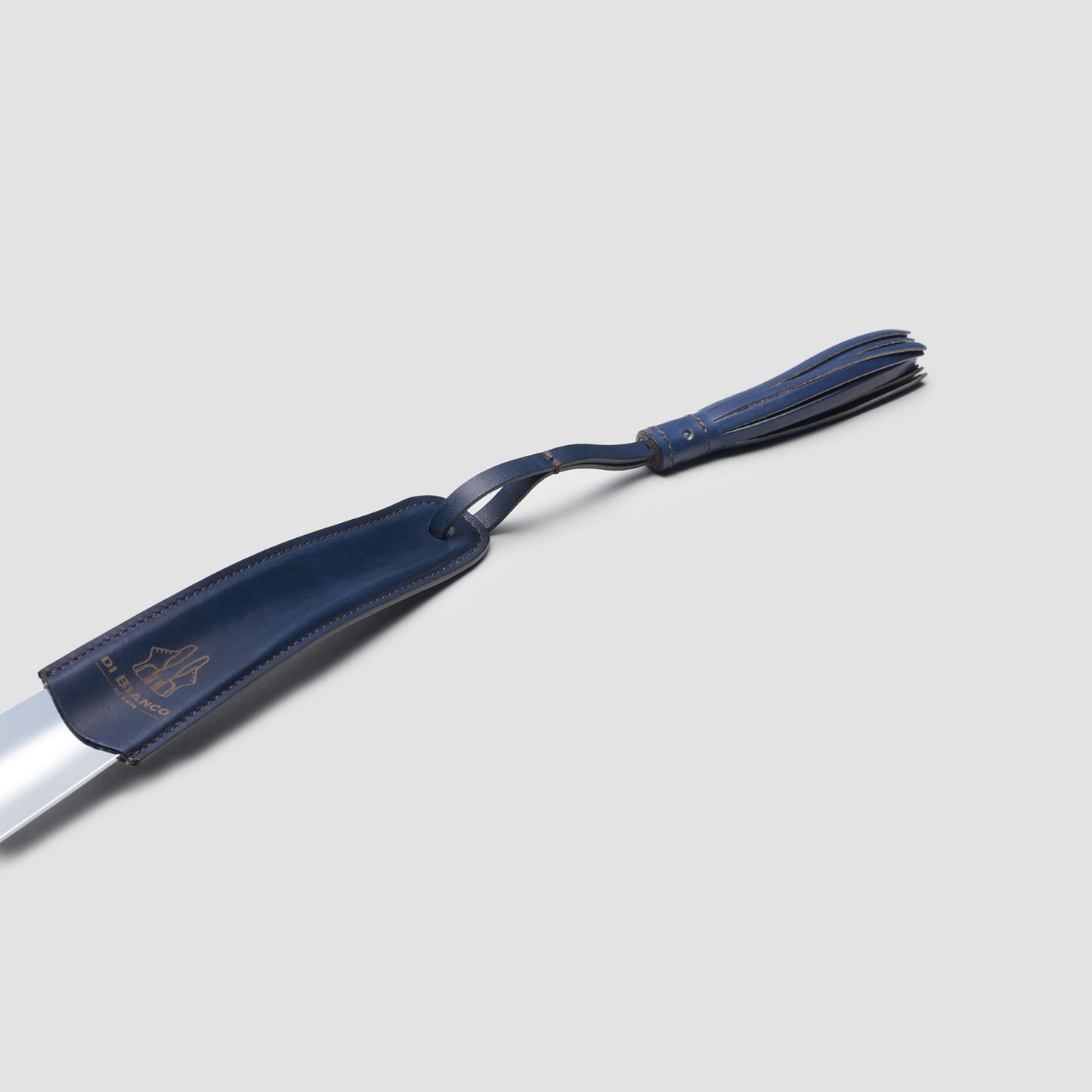Leather Wrapped Shoe Horn Navy