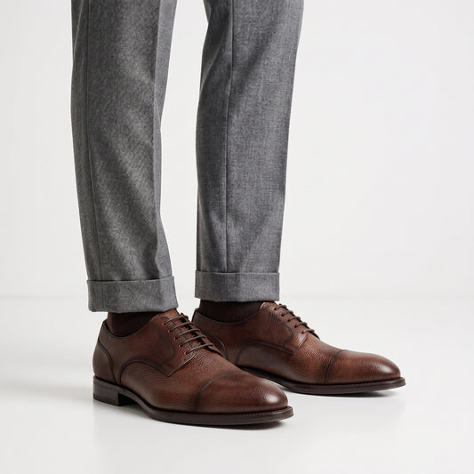 Bersano Scozzina Cacao Men's Cap Toe Oxford