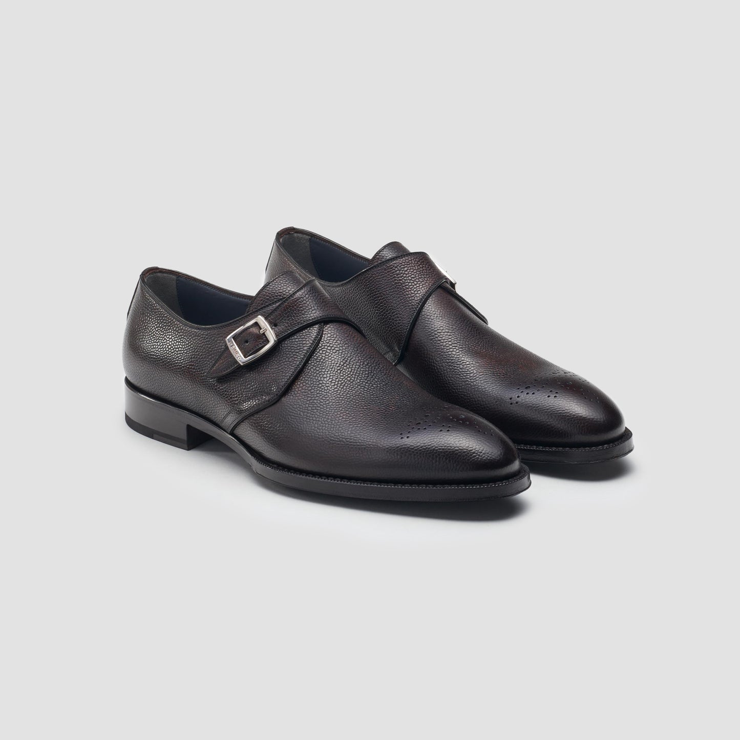 Genoa Nero Fondente Monk Strap