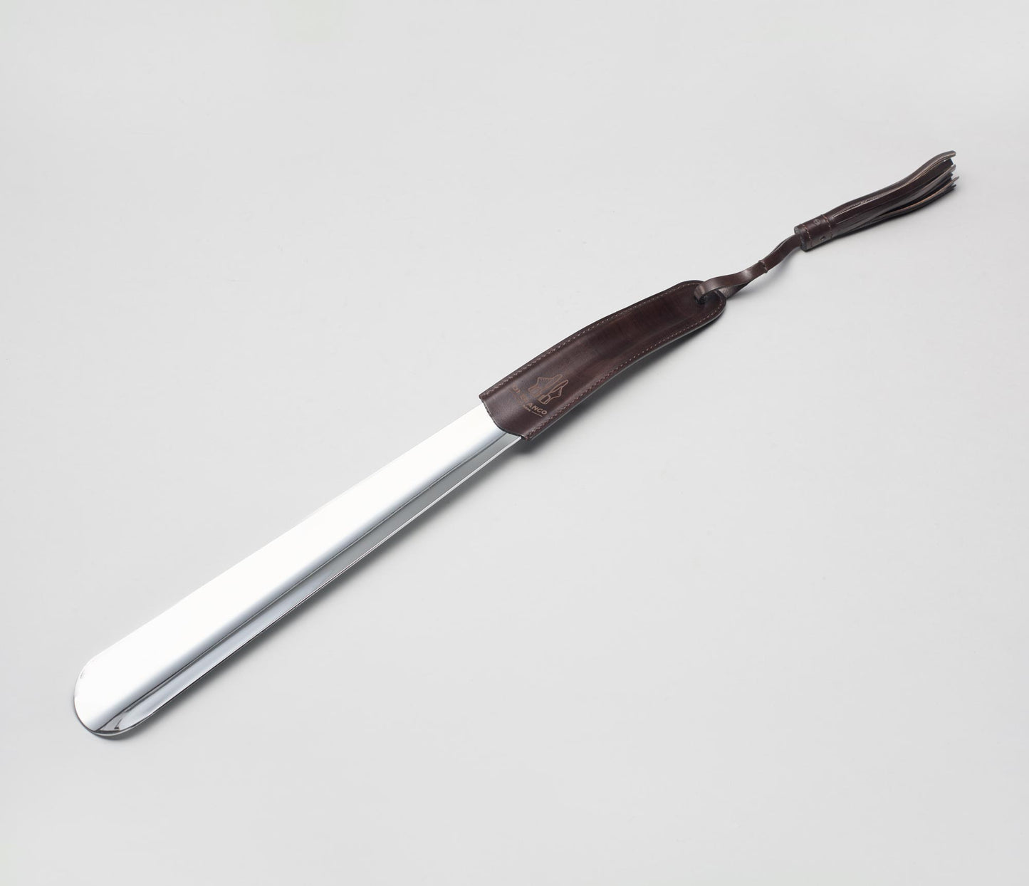 Leather Wrapped Shoe Horn Nero Fondente