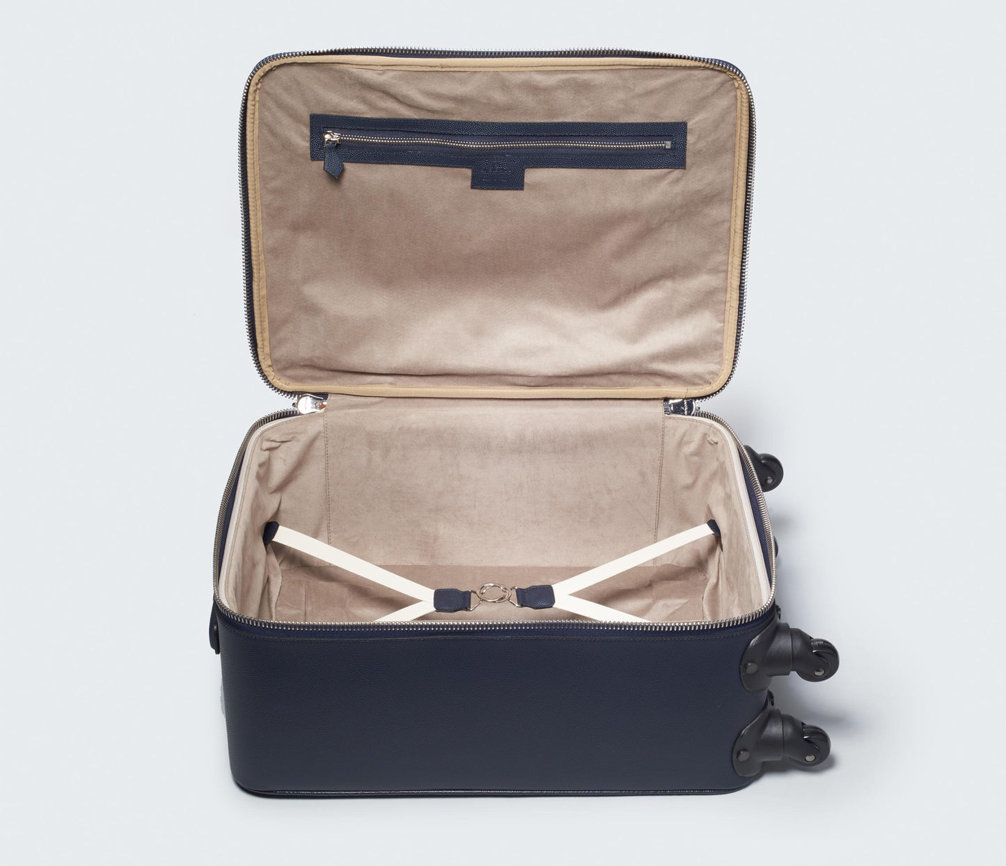 Leather Trolley Bag Blue
