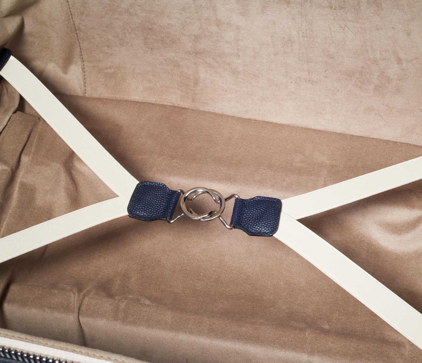Leather Trolley Bag Blue