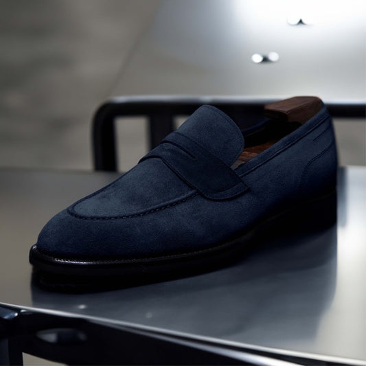 Aviano Suede Navy (Unlined) Men's Loafer