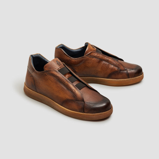 Aurelio Peccary Castagna Men's Dress Sneaker