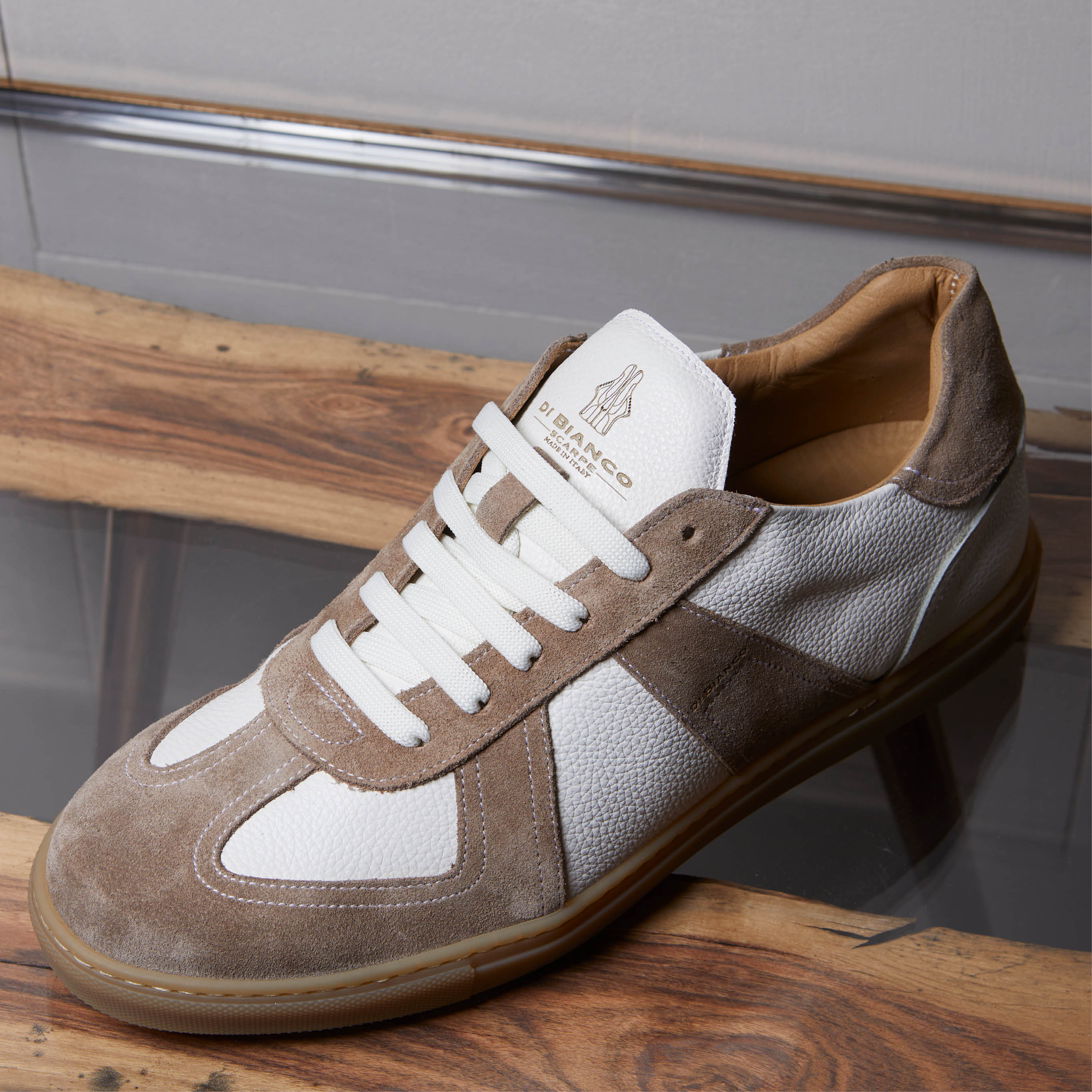 Mens Sneaker Italian Dress Sneakers Carasco Bianco/Antelope Men's Sneaker Mens Sneaker Italian Dress Sneakers Carasco Bianco/Antelope Men's Sneaker