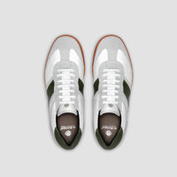 DB Copparo Sport Calfskin Bianco and Smeraldo Men's Italian Sneaker