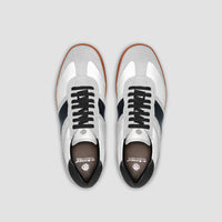 DB Copparo Sport Calfskin Bianco and Blue Men's Italian Sneaker