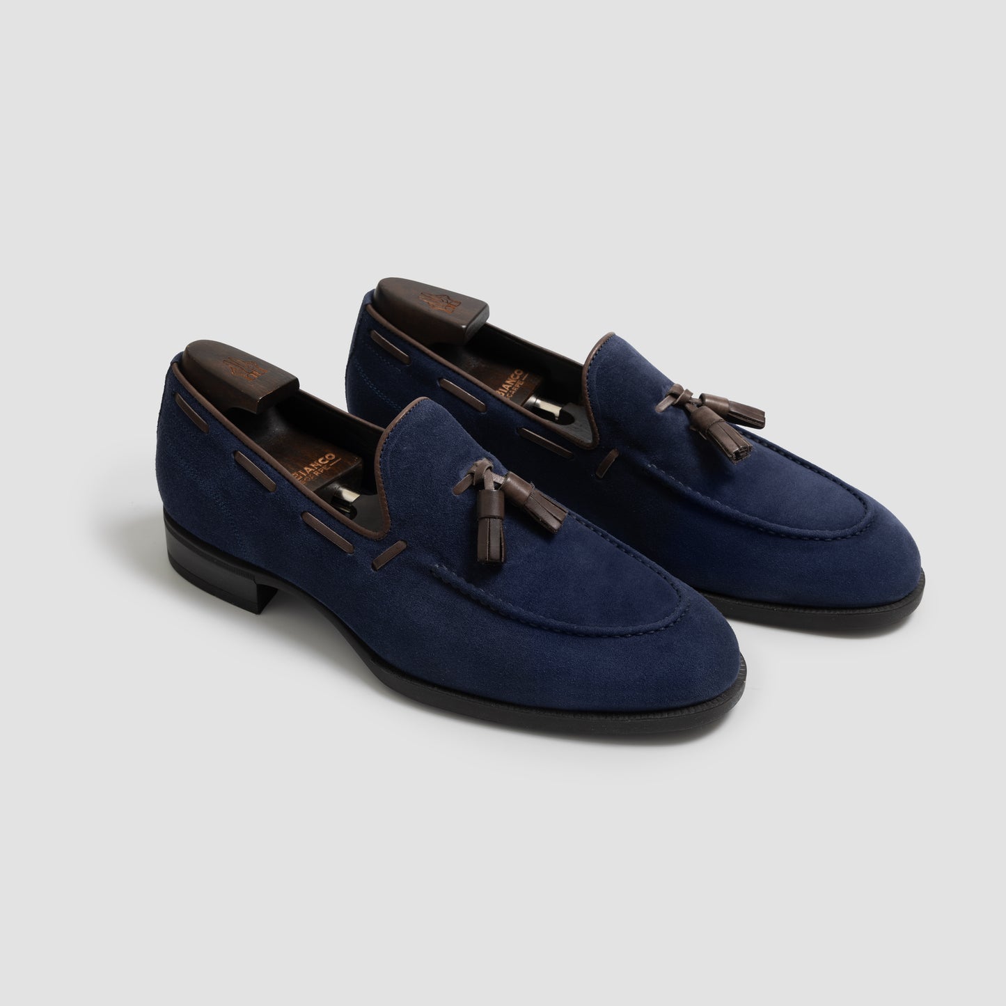 Cercola Navy Suede Tassel Men's Loafer