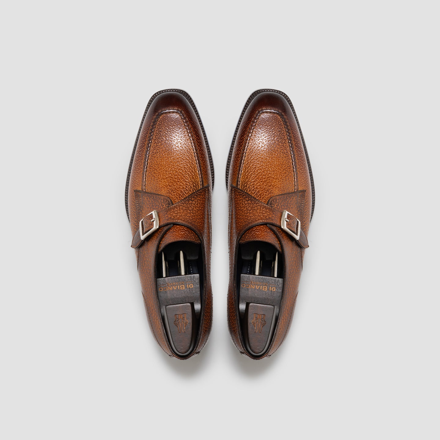 Cremona Peccary Burnt Caramel Men's Monk Strap