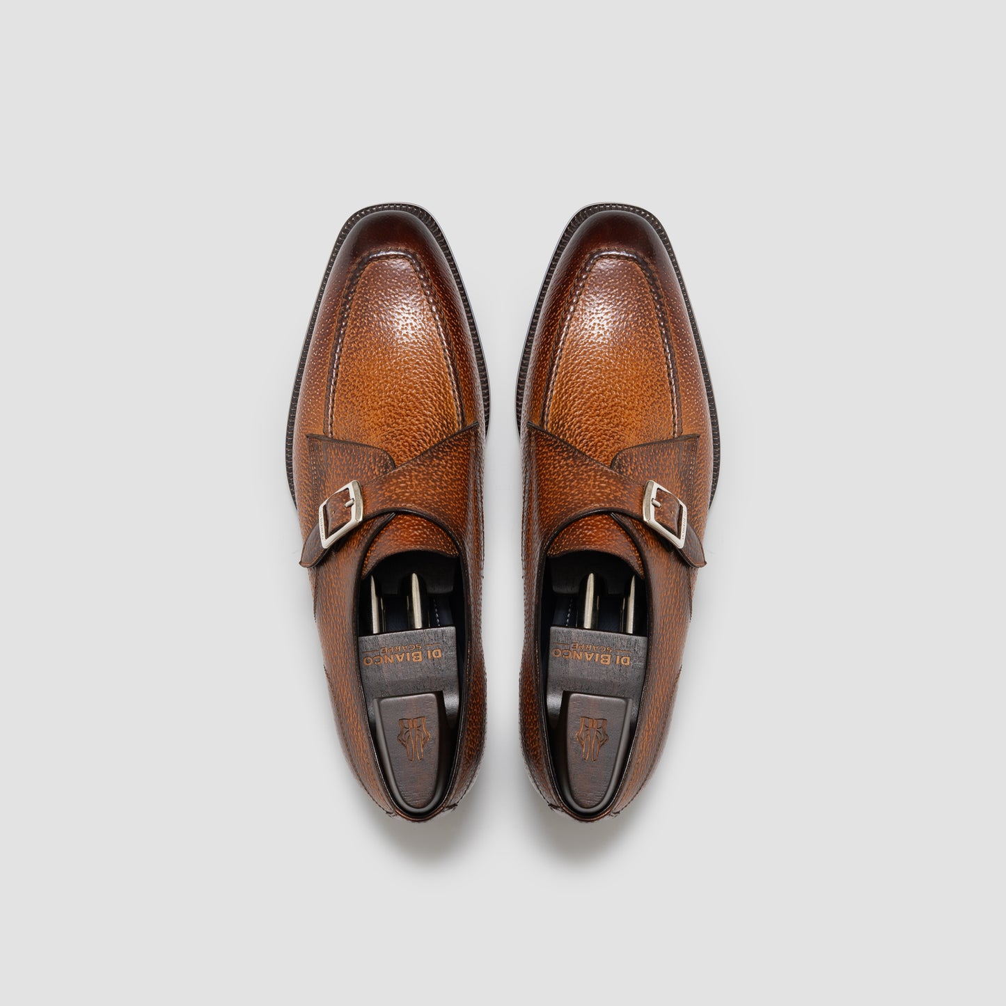Cremona Peccary Burnt Caramel Men's Monk Strap