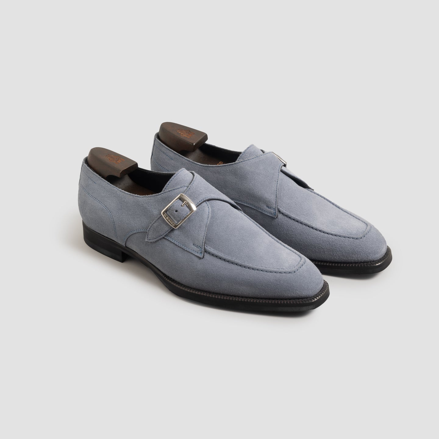 Cremona Suede Cielo Men's Monk Strap