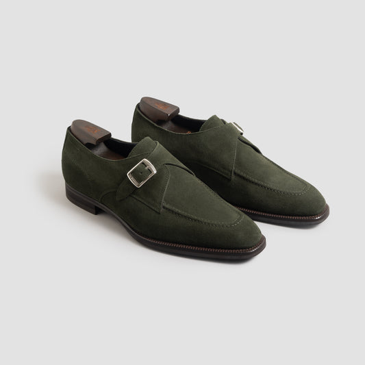Cremona Suede Grass Men's Single Monk Strap