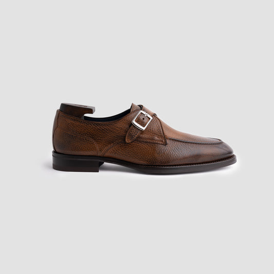 Gavello Unlined Cervo Havana Monk Strap