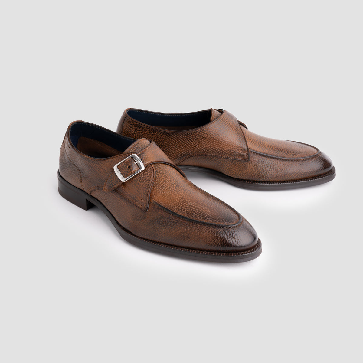 Di Bianco NWOB Double Monk Strap Dress Shoes Size 9 US in Brown Leather di Bianco Museum Calf Double Monk Strap – Top Shelf Apparel main image 3