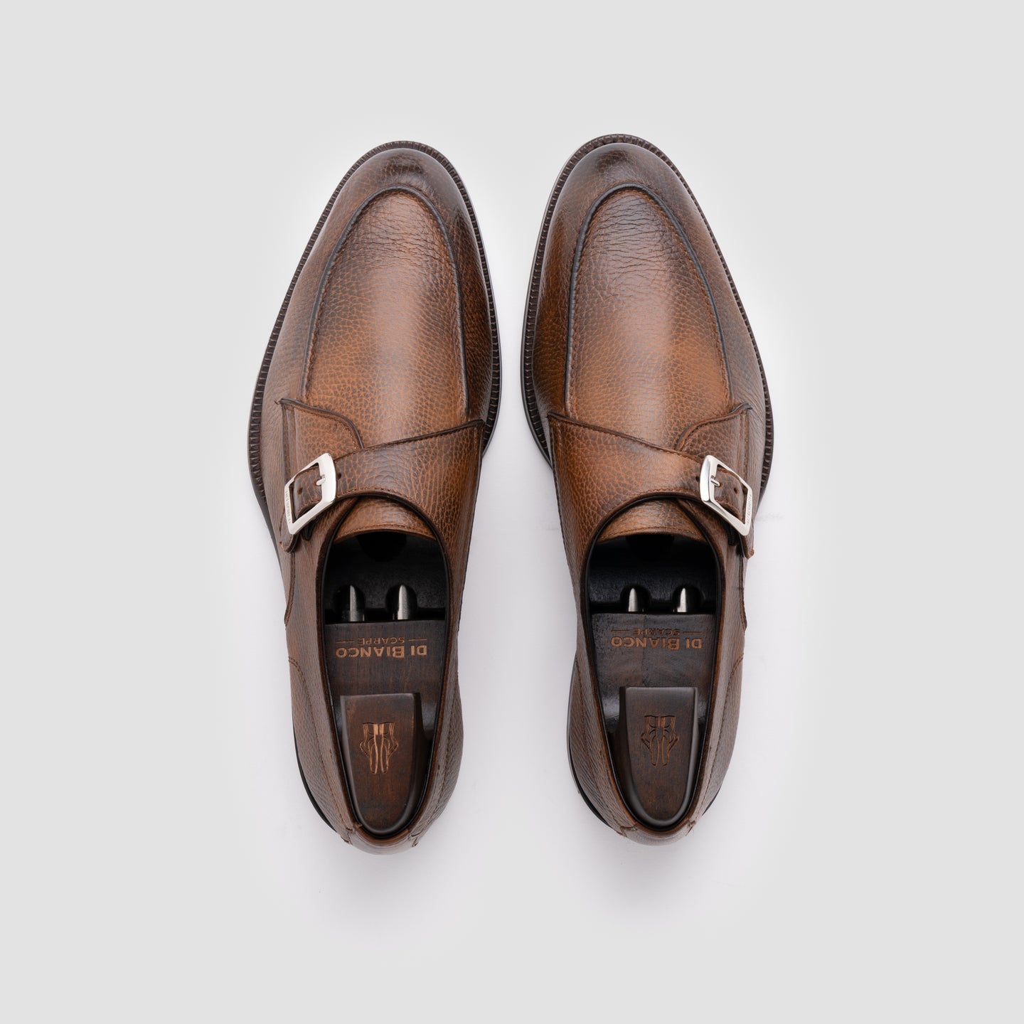 Gavello Unlined Cervo Havana Monk Strap