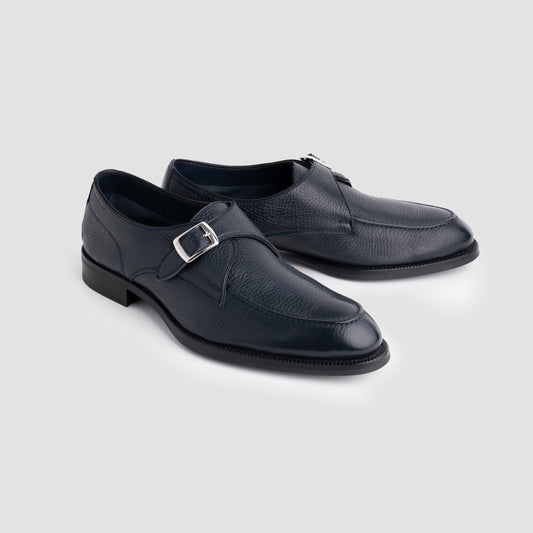 Gavello Unlined Cervo Navy Monk Strap