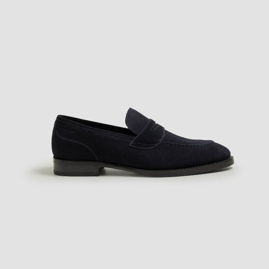 Aviano Suede Navy (Unlined) Men's Loafer