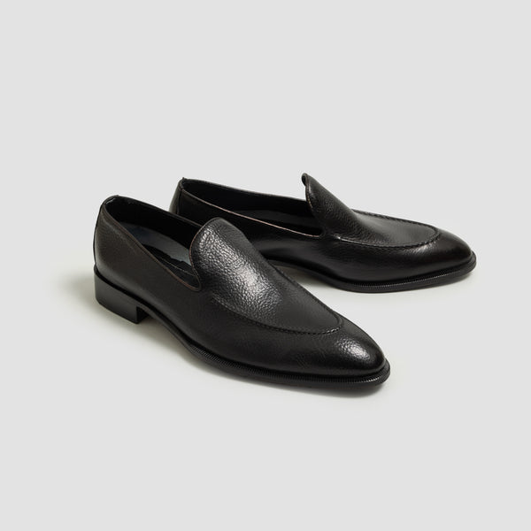 Di Bianco Istria Nero Loafer | Luxury Italian Men display picture 3