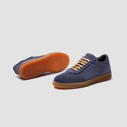 Fiorano Suede Denim Men's Italian Sneaker