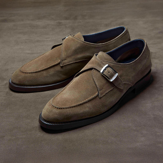 Gavello Unlined Suede Farro Monk Strap