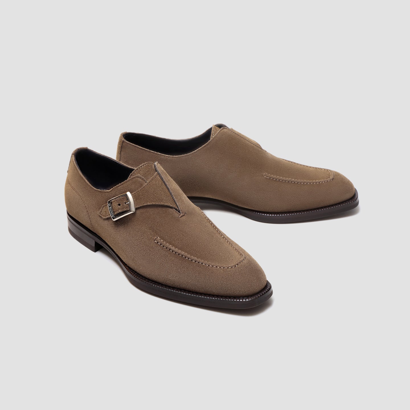 Mantova Suede Dark Bark Men's Monk Strap