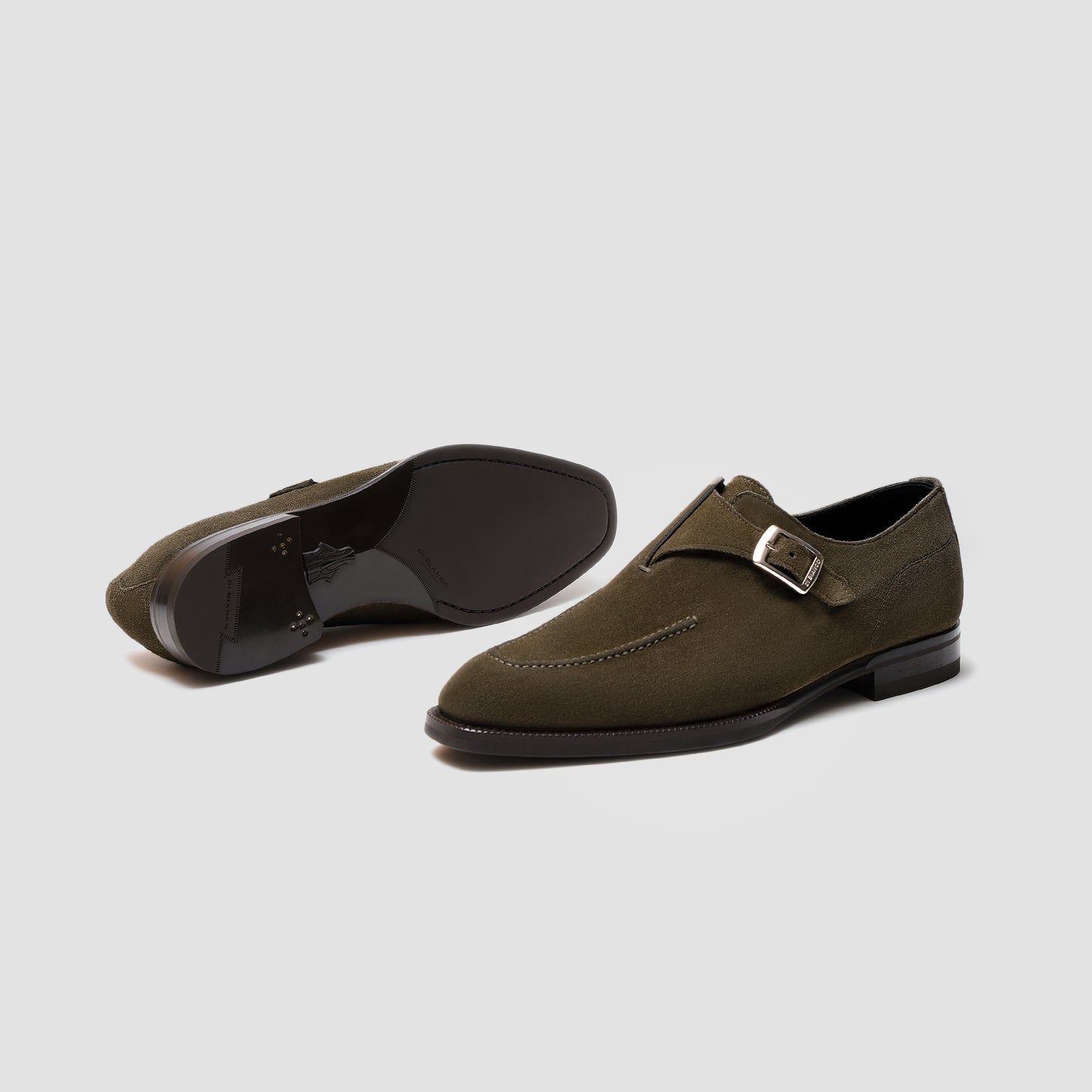 Mantova Suede Dark Bark Men's Monk Strap