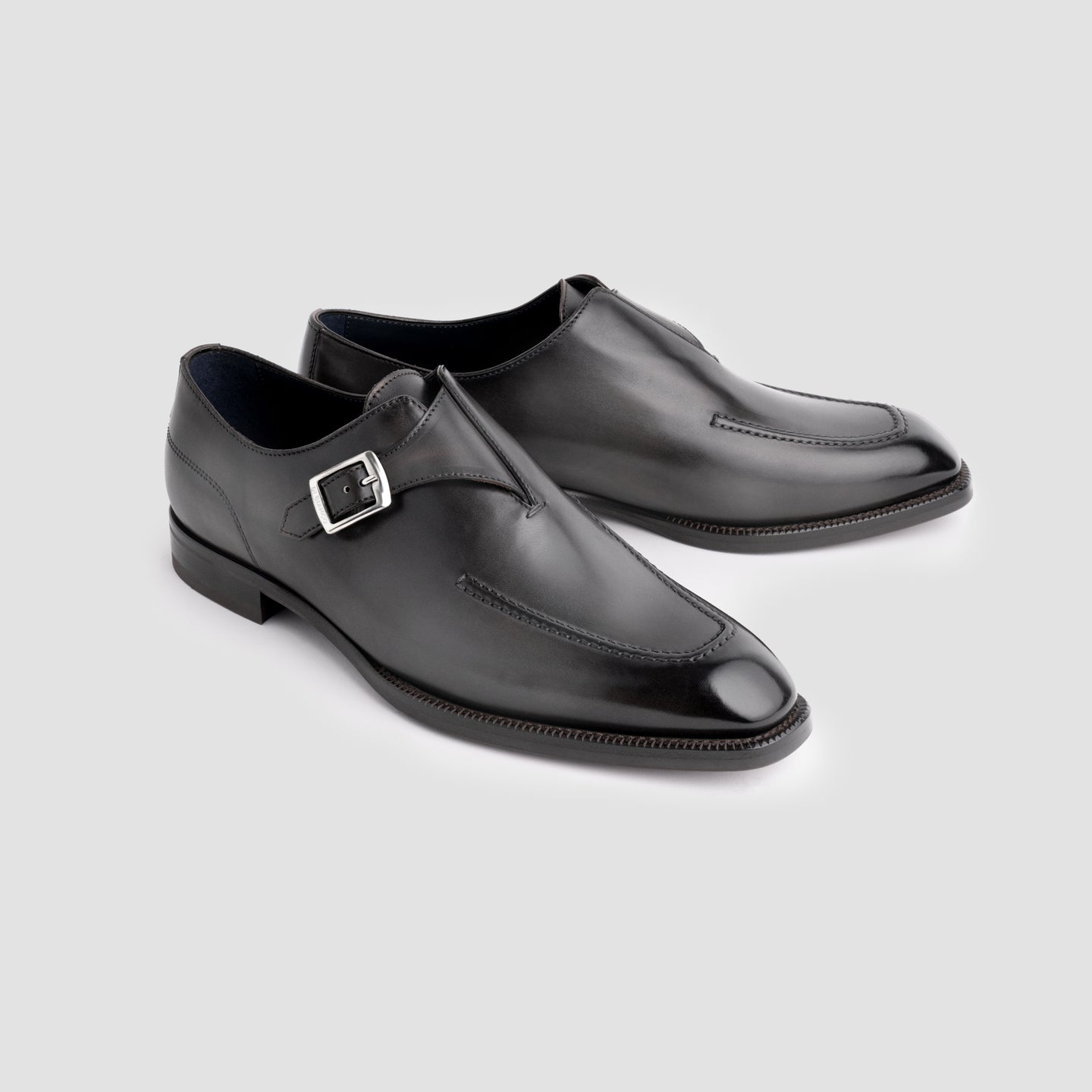 Mantova Calfskin Antracite Men's Monk Strap