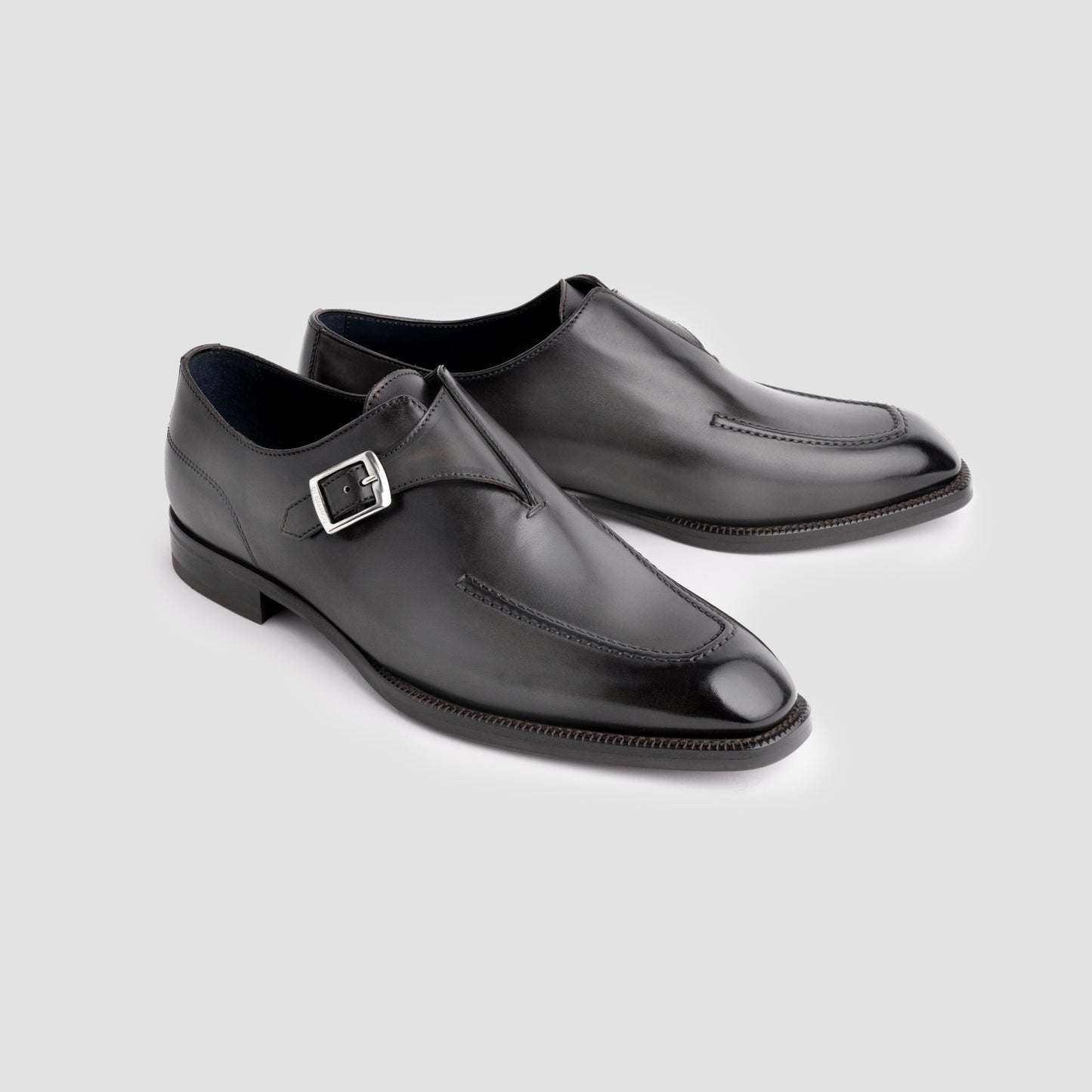 Mantova Calfskin Antracite Men's Monk Strap