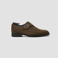 Mantova Suede Dark Bark Men's Monk Strap