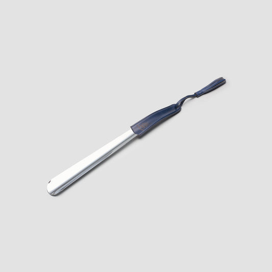 Leather Wrapped Shoe Horn Navy