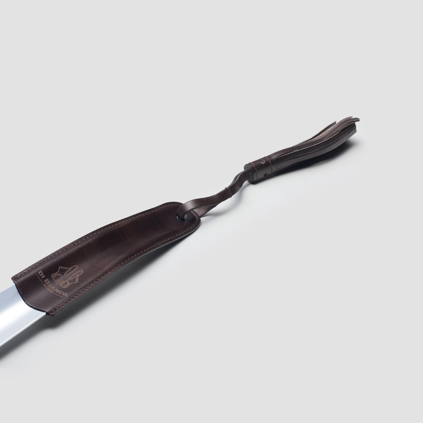 Leather Wrapped Shoe Horn Nero Fondente