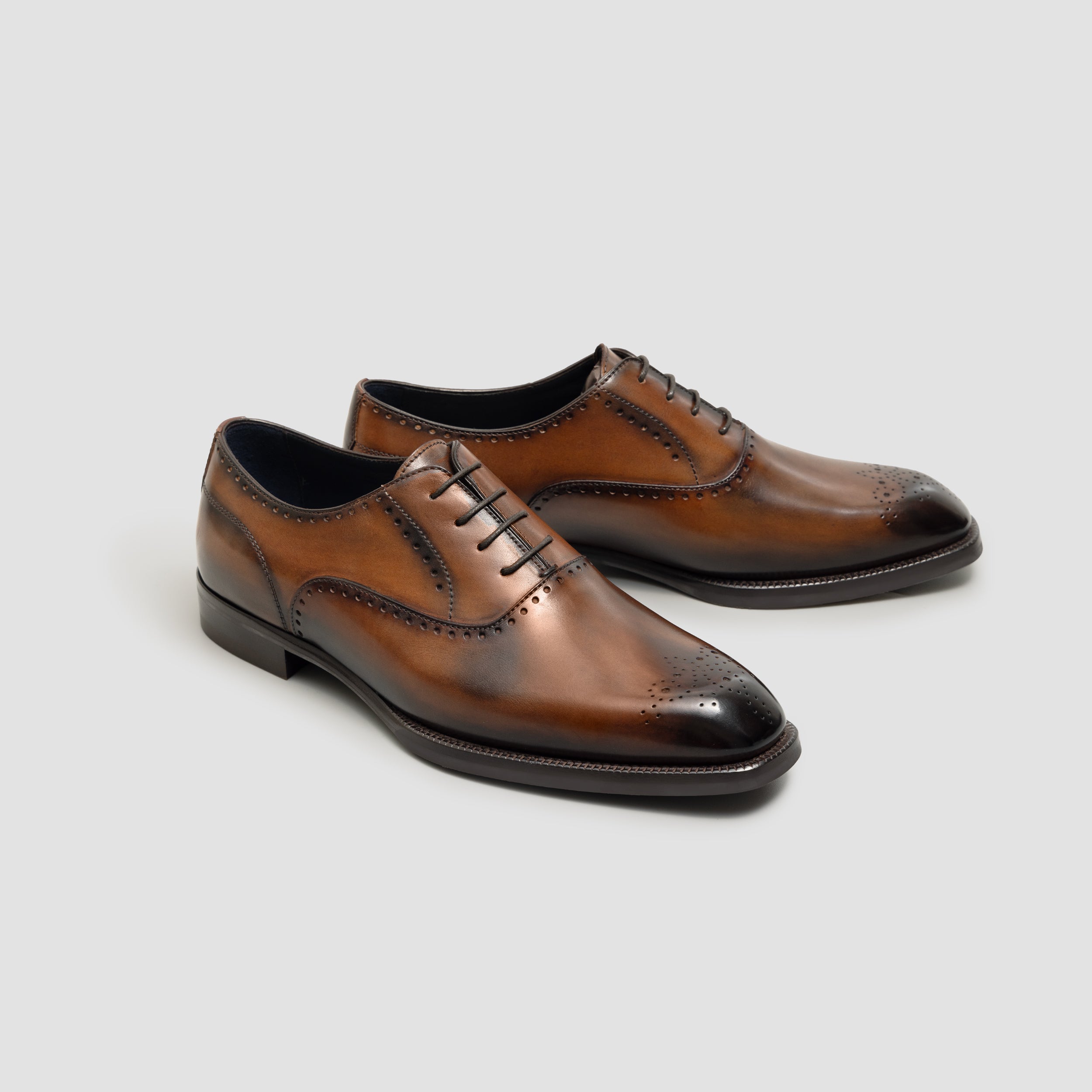 italian dress shoes Trivino Brulee Semi-Brogue Oxford - Italian Dress Shoe | Di Bianco 8