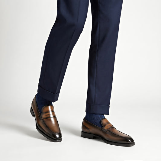 Vicenza Calfskin Brulee Men's Loafer