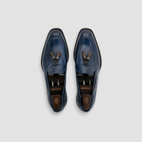 Vesuvio Buffalo Navy Men's Tassel Loafer