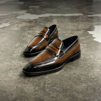 Vicenza Calfskin Brulee Men's Loafer