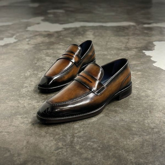 Vicenza Calfskin Brulee Men's Loafer