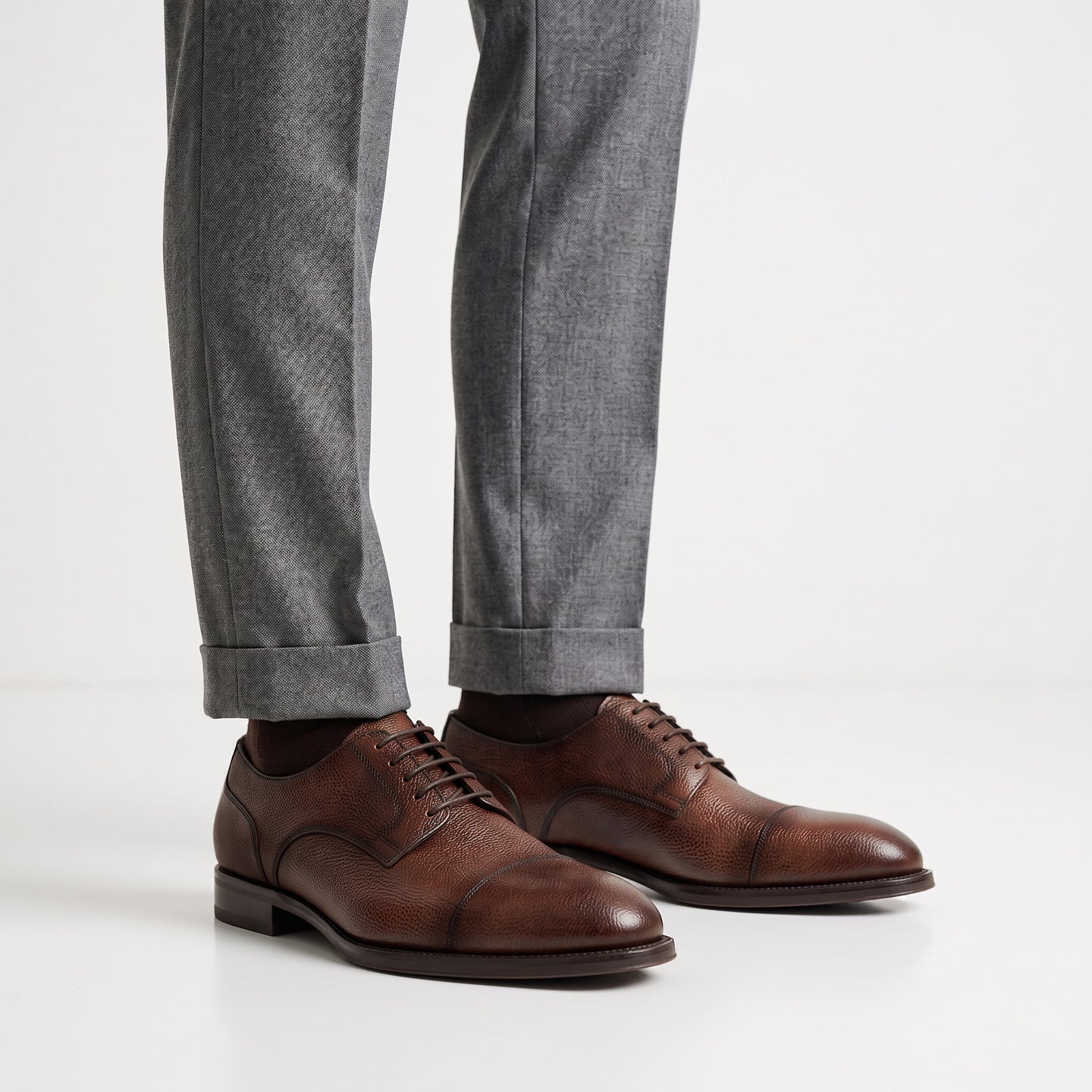 Bersano Scozzina Cacao Men's Cap Toe Oxford