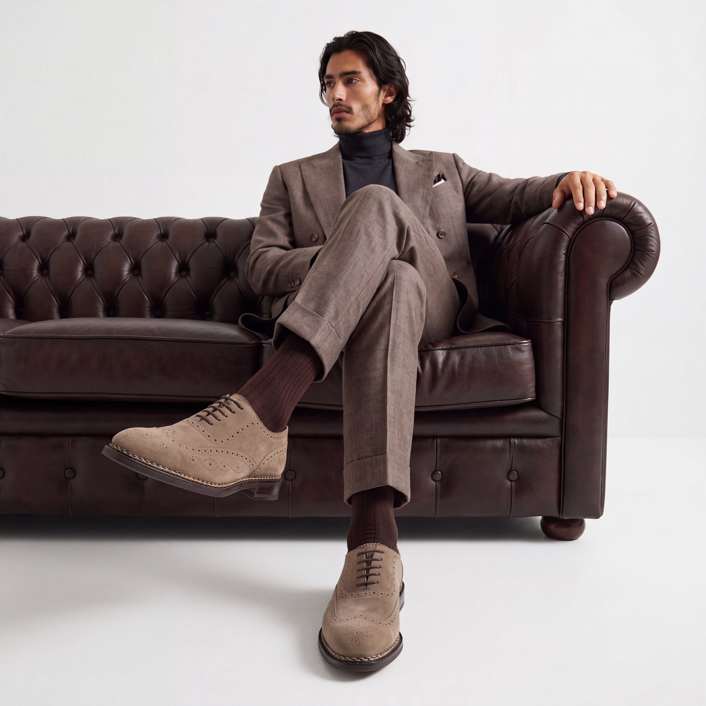 Nettuno Norwegian Suede Antilope Men's Brogue