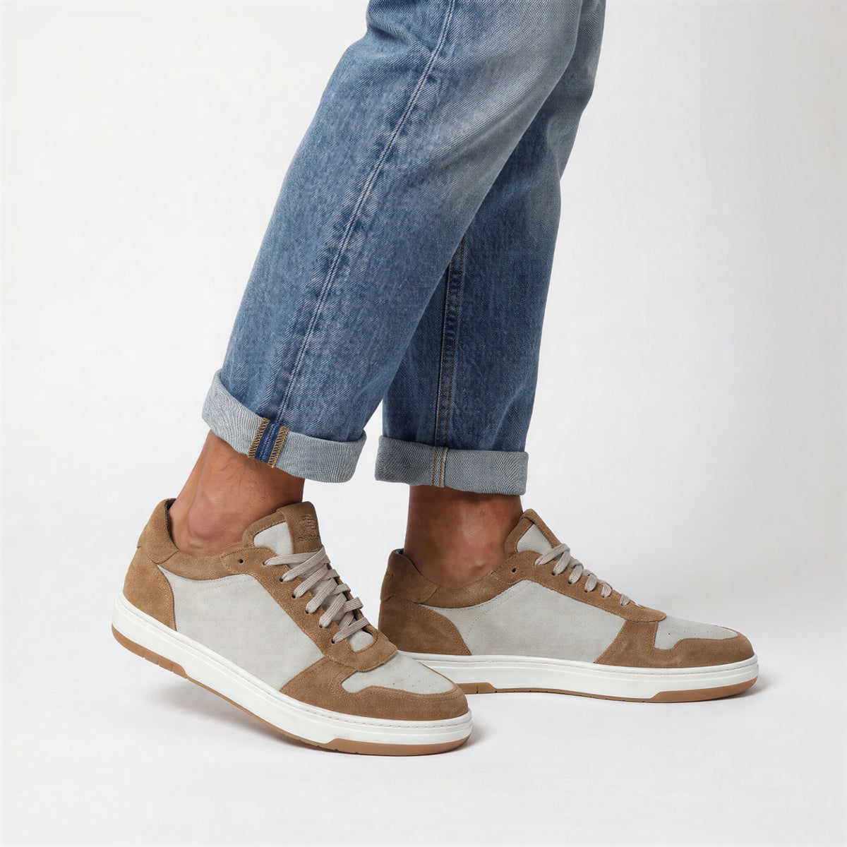 DB Saloninus Suede Alluminio & Chestnut Men's Sneaker