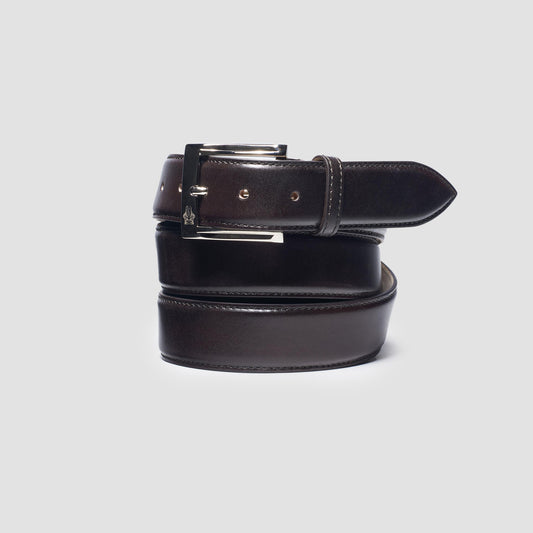 Men's Belt Calfskin Nero Fondente
