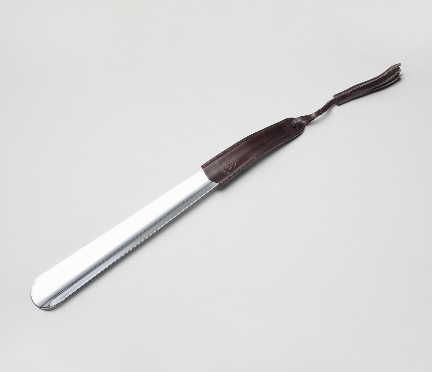 Leather Wrapped Shoe Horn- Nero Fondente