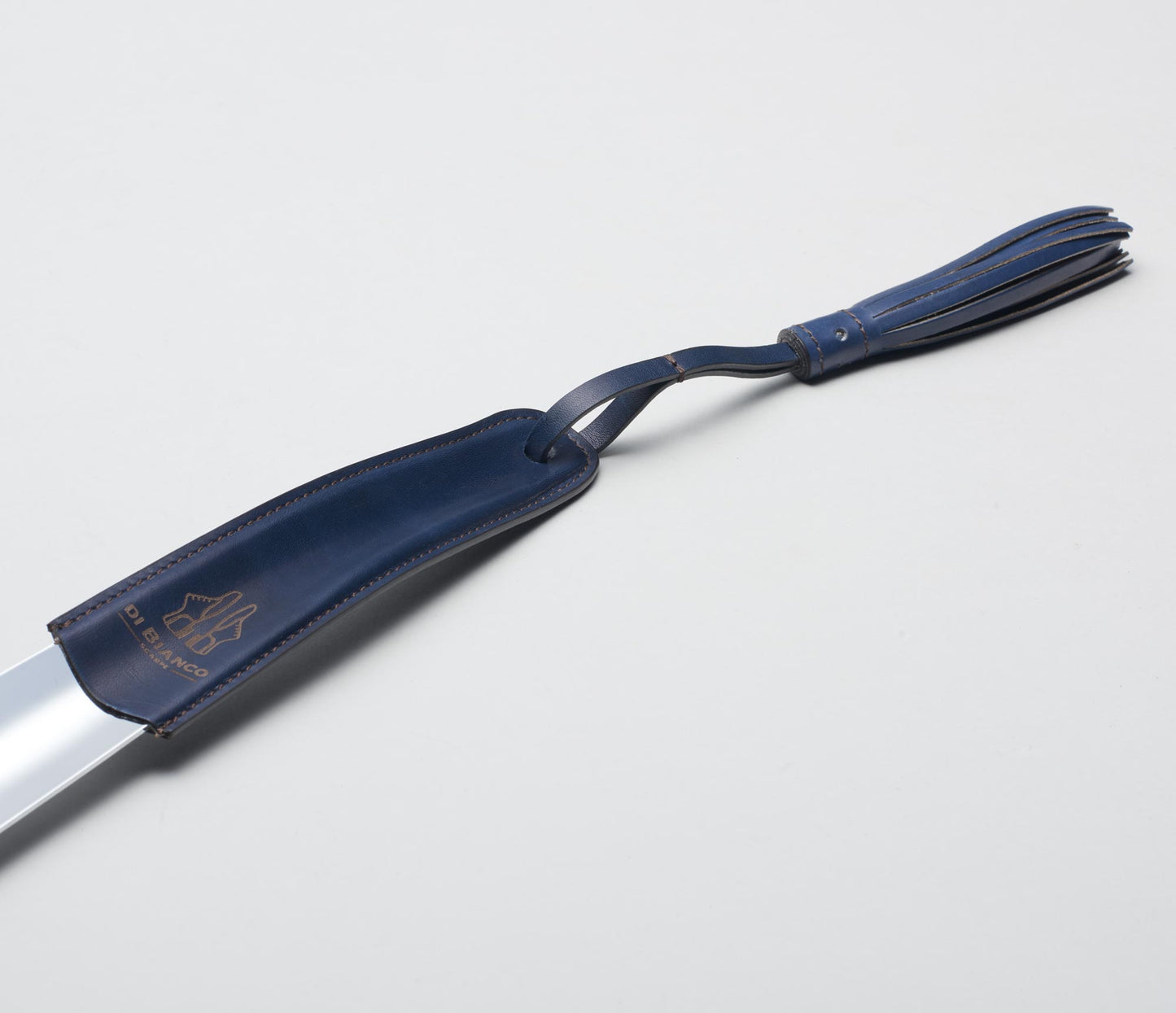 Leather Wrapped Shoe Horn Navy